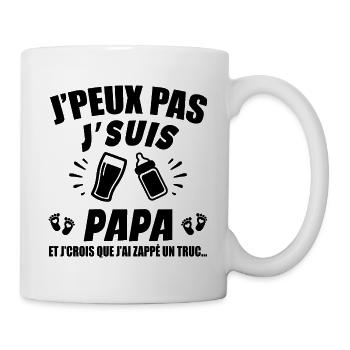 Ich kann nicht, ich bin Papa (Windel) - Tasse - Weiß - Rechts