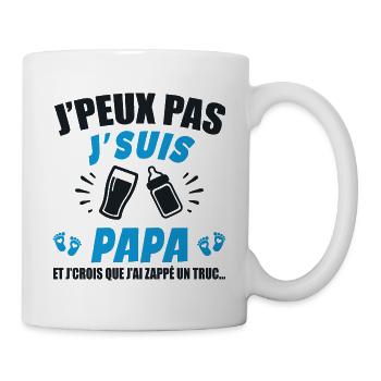 Ich kann nicht, ich bin Papa (Windel) - Tasse - Weiß - Rechts