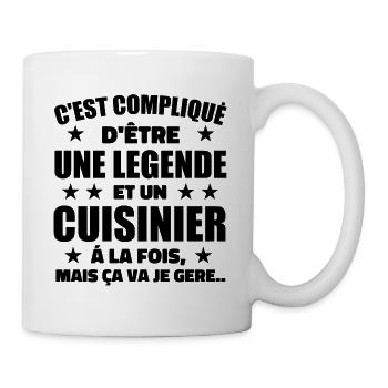 Legend & Cook Cook Geschenkidee - Tasse - Weiß - Rechts