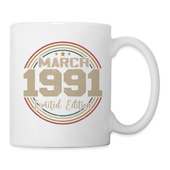 Tolles Geschenk zum Geburtstag 1991 seit März 1991 - Tasse - Weiß - Rechts
