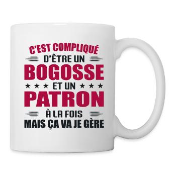 Compliqué D'être Un Bogosse et Un Patron - Mug blanc - blanc - Droite