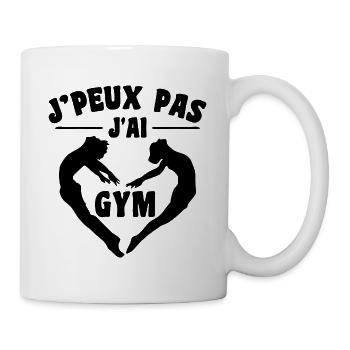 Ich kann kein Fitnessstudio | Gymnastik Geschenk | Fitnessstudio - Tasse - Weiß - Rechts