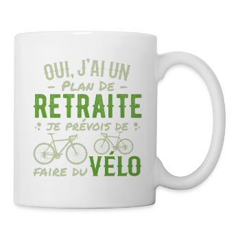 Pensionierter Radsport-Altersvorsorgeplan Radfahren Radfahren - Tasse - Weiß - Rechts