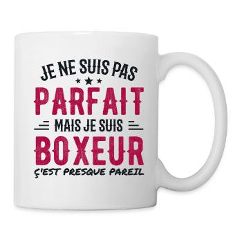 Nicht perfekt, aber Boxer - Tasse - Weiß - Rechts