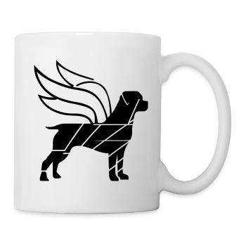 Rottweiler Angel with Wings Silhouette - Mug - white - Right