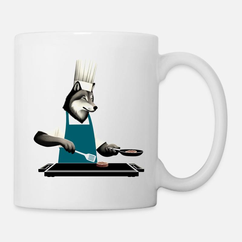 Grill master Wolf - Mug - white