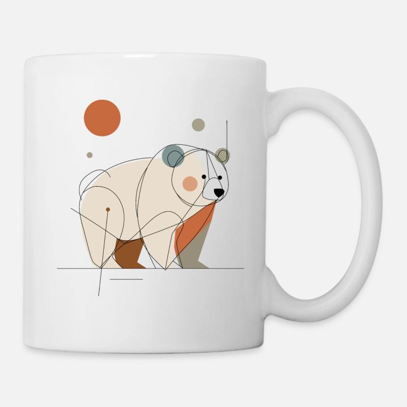 Geometric Bear - Mug - white