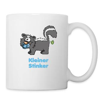 Kleiner Stinker - blaues Babystinktier - Tasse - Weiß - Rechts