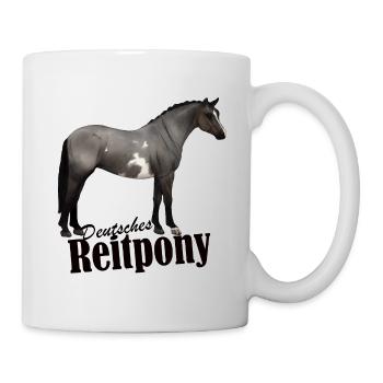 Deutsches Reitpony Roan Schecke - Tasse - Weiß - Rechts
