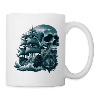 Piraten - Tasse - Weiß - Rechts