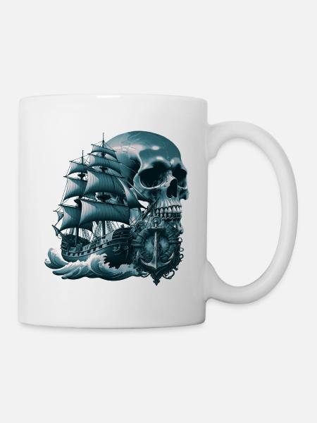 Piraten - Tasse - Weiß