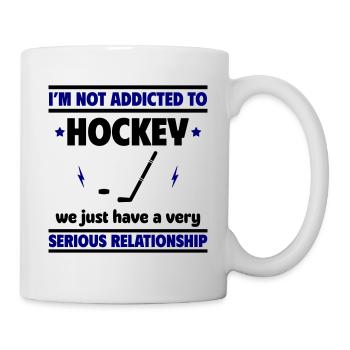 I'm not addicted to hockey - Mug - white - Right