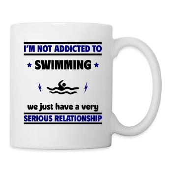 Je ne suis pas accro à la natation - Mug blanc - blanc - Droite