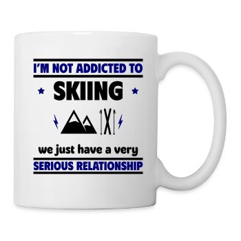 I'm not addicted to skiing - Mug - white - Right