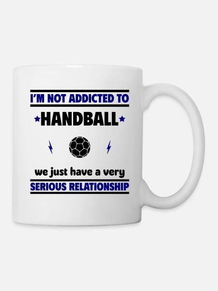 Je ne suis pas accro au handball - Mug blanc - blanc