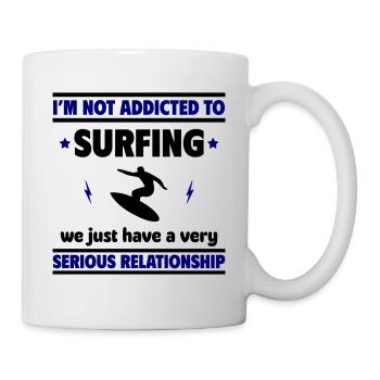 Je ne suis pas accro au surf - Mug blanc - blanc - Droite