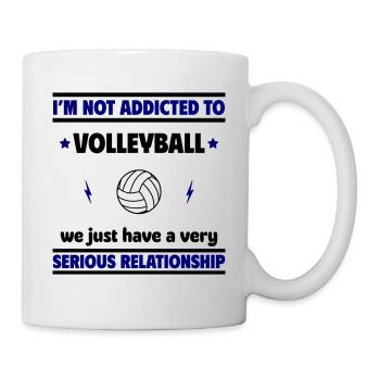 Ich bin nicht süchtig nach Volleyball - Tasse - Weiß - Rechts