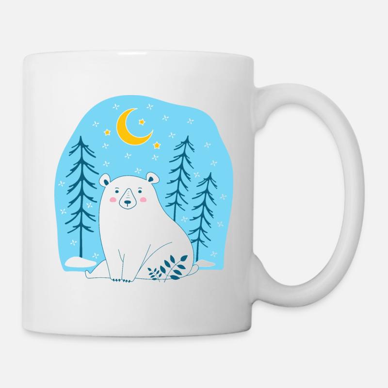 Bär und winter - Tasse - Weiß