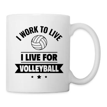 Volleyballliebe: Geschenk für Spieler - Tasse - Weiß - Rechts