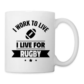Rugbyliebe: Geschenk für Spieler,rugby - Tasse - Weiß - Rechts