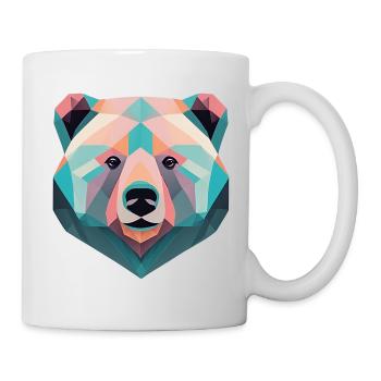Geometric bear bear gift - Mug - white - Right