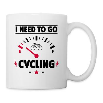 Ich muss Radfahren,Fahrradliebe,Sport - Tasse - Weiß - Rechts