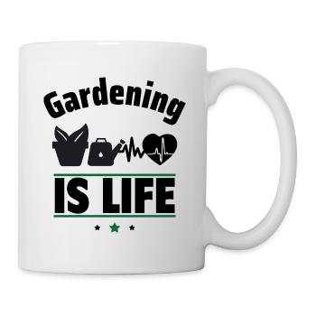 Gardening is life - Mug - white - Right
