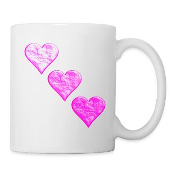 3 Coeurs - Mug blanc - blanc - Droite