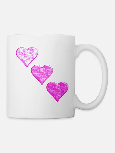 3 Hearts - Mug - white