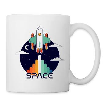 Space and retro - Mug - white - Right
