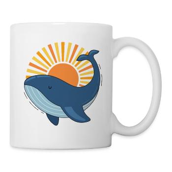 Wal und sonne - Tasse - Weiß - Rechts