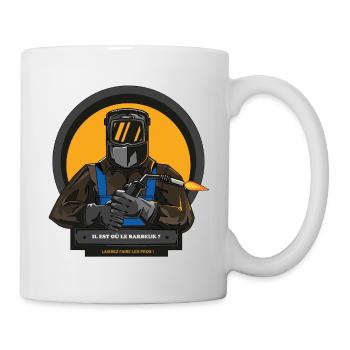 IL EST OÙ LE BARBEUK ? - Mug blanc - blanc - Droite