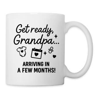 Großvater, Schwangerschaftsanzeige, Großvater - Tasse - Weiß - Rechts