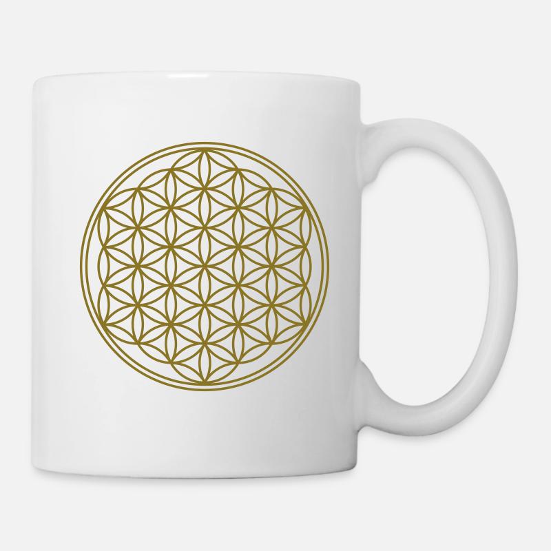 Blume des Lebens 2D - Tasse - Weiß