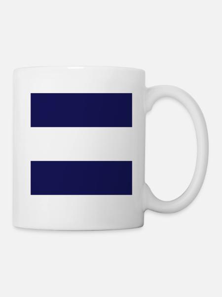 Balken, quer gestreift - Tasse - Weiß