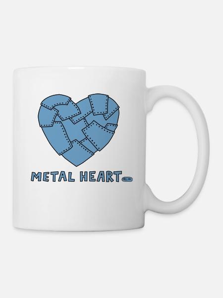 Metal-Heart - Tasse - Weiß