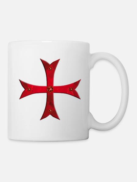 Rubis croix rouge des Templiers - Mug blanc - blanc