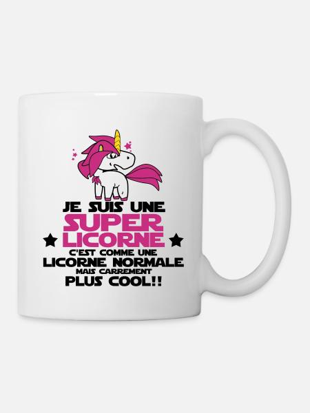 une super licorne - Mug blanc - blanc