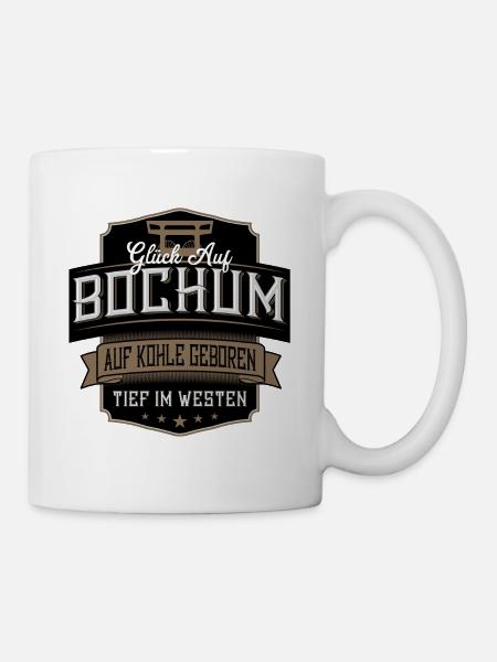 Glück Auf Bochum label - Tasse - Weiß