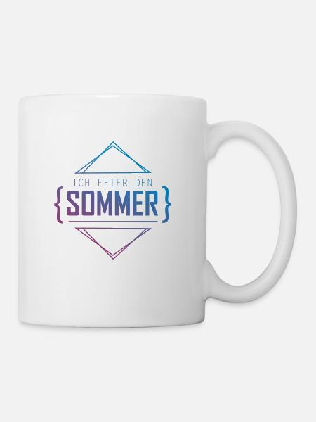 Ich feier den Sommer - Tasse - Weiß