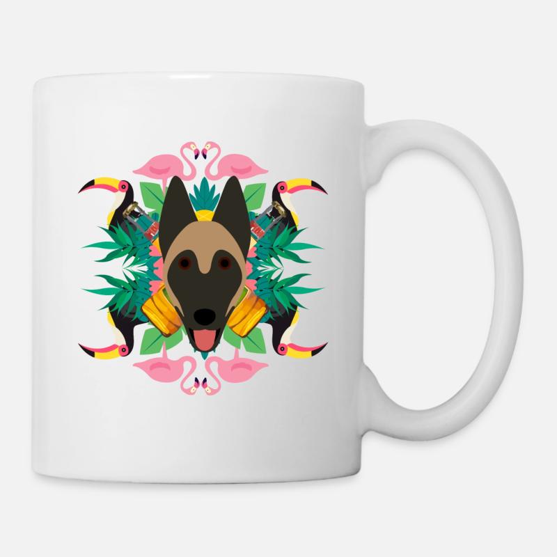 tropisch - Tasse - Weiß
