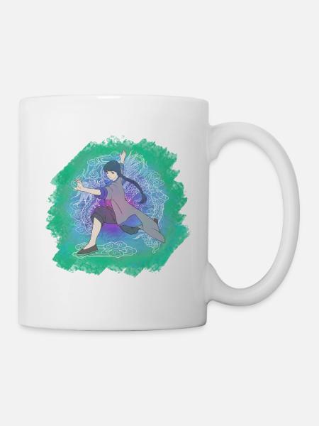 dragen Kungfu Mädchen - Tasse - Weiß