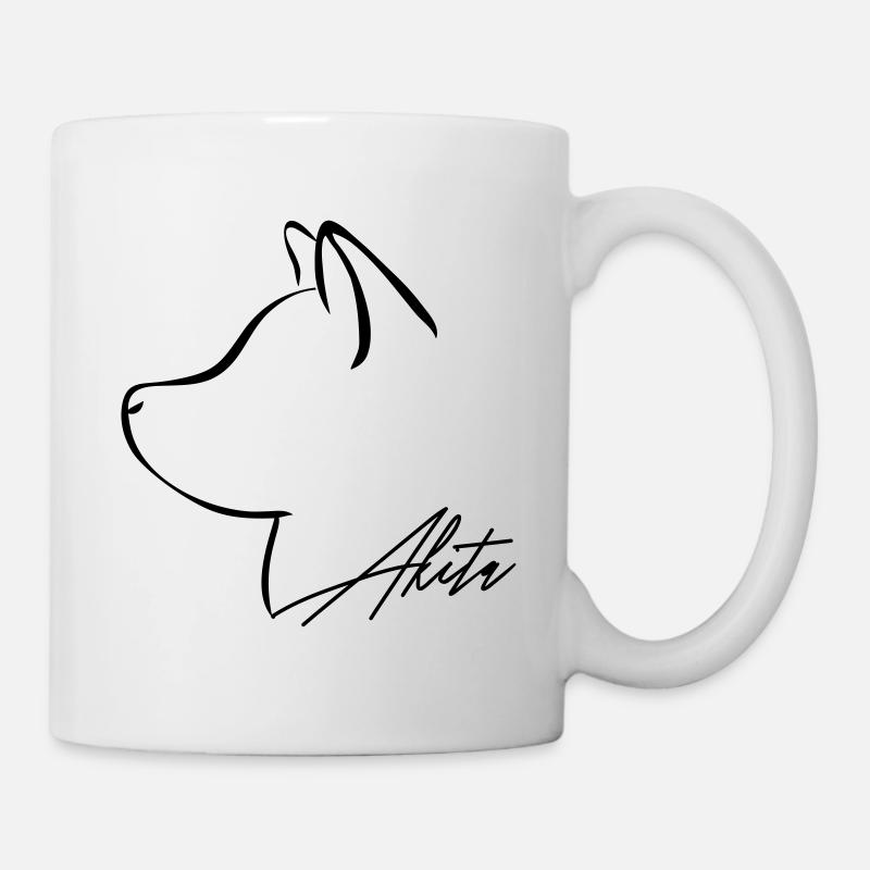 AKITA Profil E WILSIGNS - Tasse - Weiß