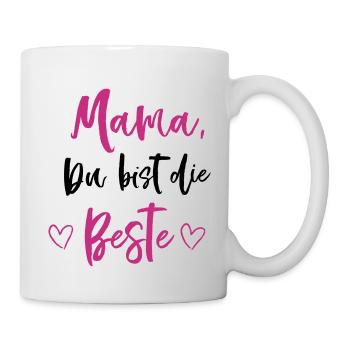 Beste Mama Mutter Muttertag Geschenk - Tasse - Weiß - Rechts
