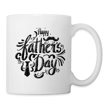 Happy Fathers Day Father's Day gift font - Mug - white - Right