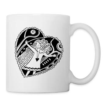 Das Mädchen tanzt mit Freude - Tasse - Weiß - Rechts