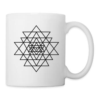 Shri Yantra Yoga Méditation Zen Géométrie sacrée - Mug blanc - blanc - Droite