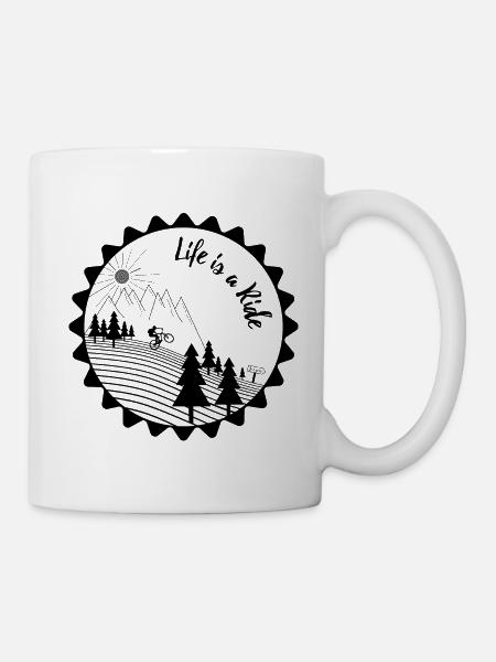 MTB Mountainbike Mountainbiker Fahrrad Radsport - Tasse - Weiß