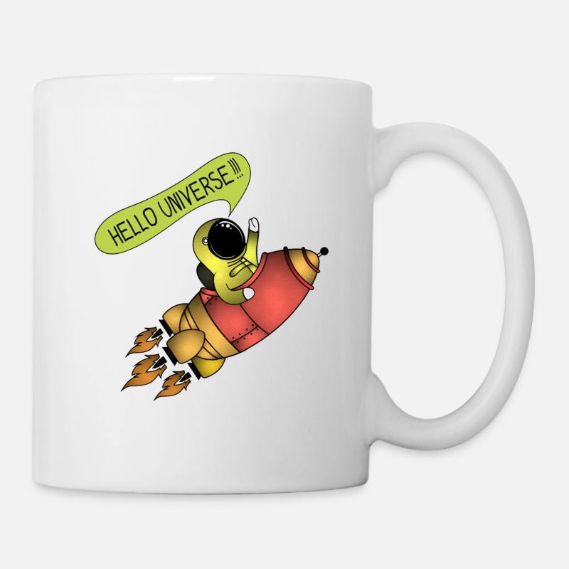 Rakete (Hello Universe) - Tasse - Weiß