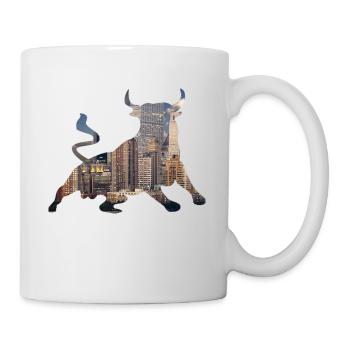 Wall-Street Bulle - Tasse - Weiß - Rechts